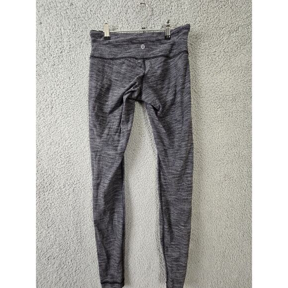 Wmns Lululemon Gray Heather Wunder Under High Rise Leggings Sz 4 - Picture 2 of 6